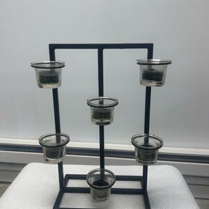 Black Metal Tealight Candle Holder